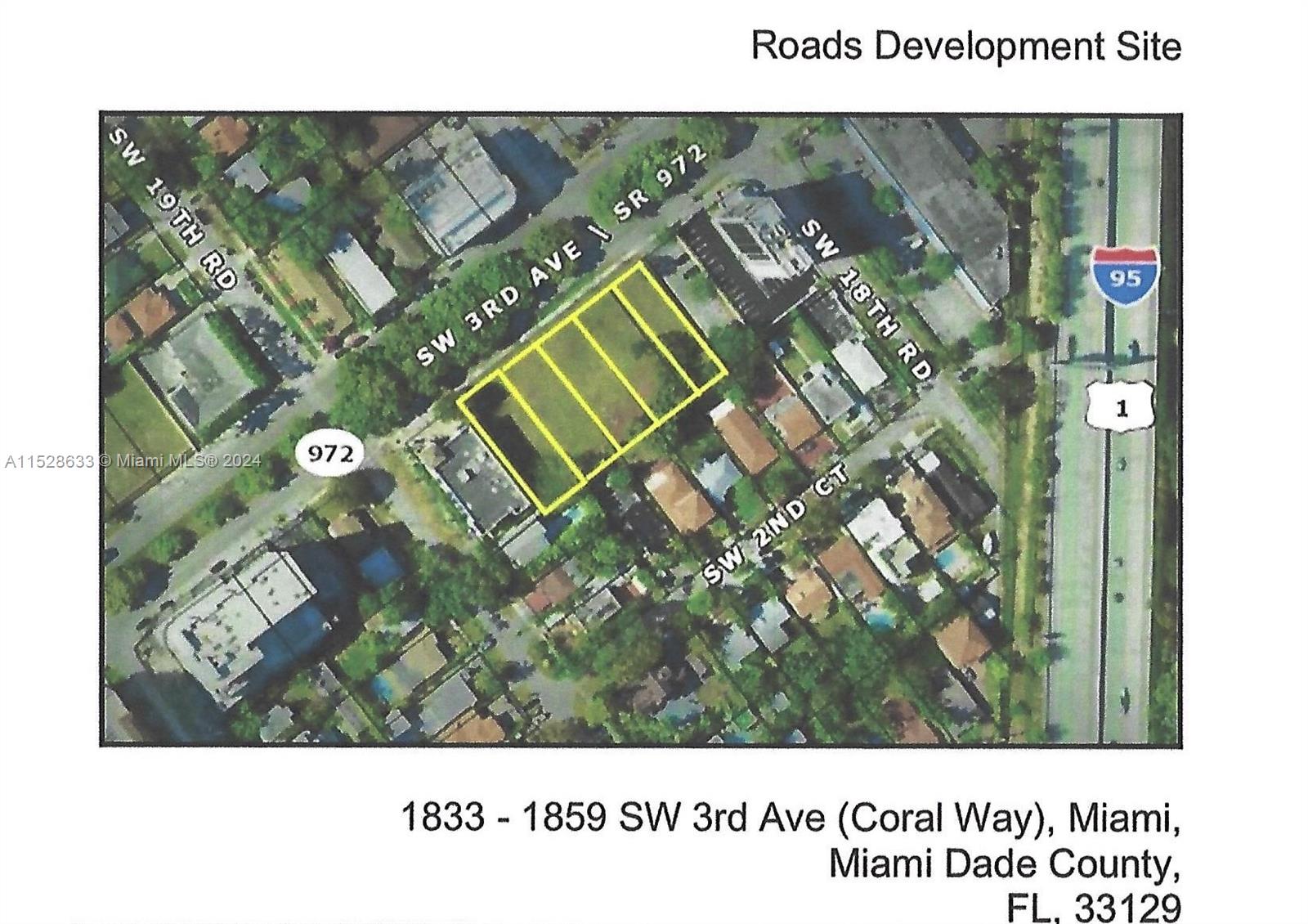 1833 thru 1859 SW 3rd Ave, Miami, Florida 33129, ,Commercial Land,For Sale,HOLLEMAN PARK,thru 1859 SW 3rd Ave,A11528633