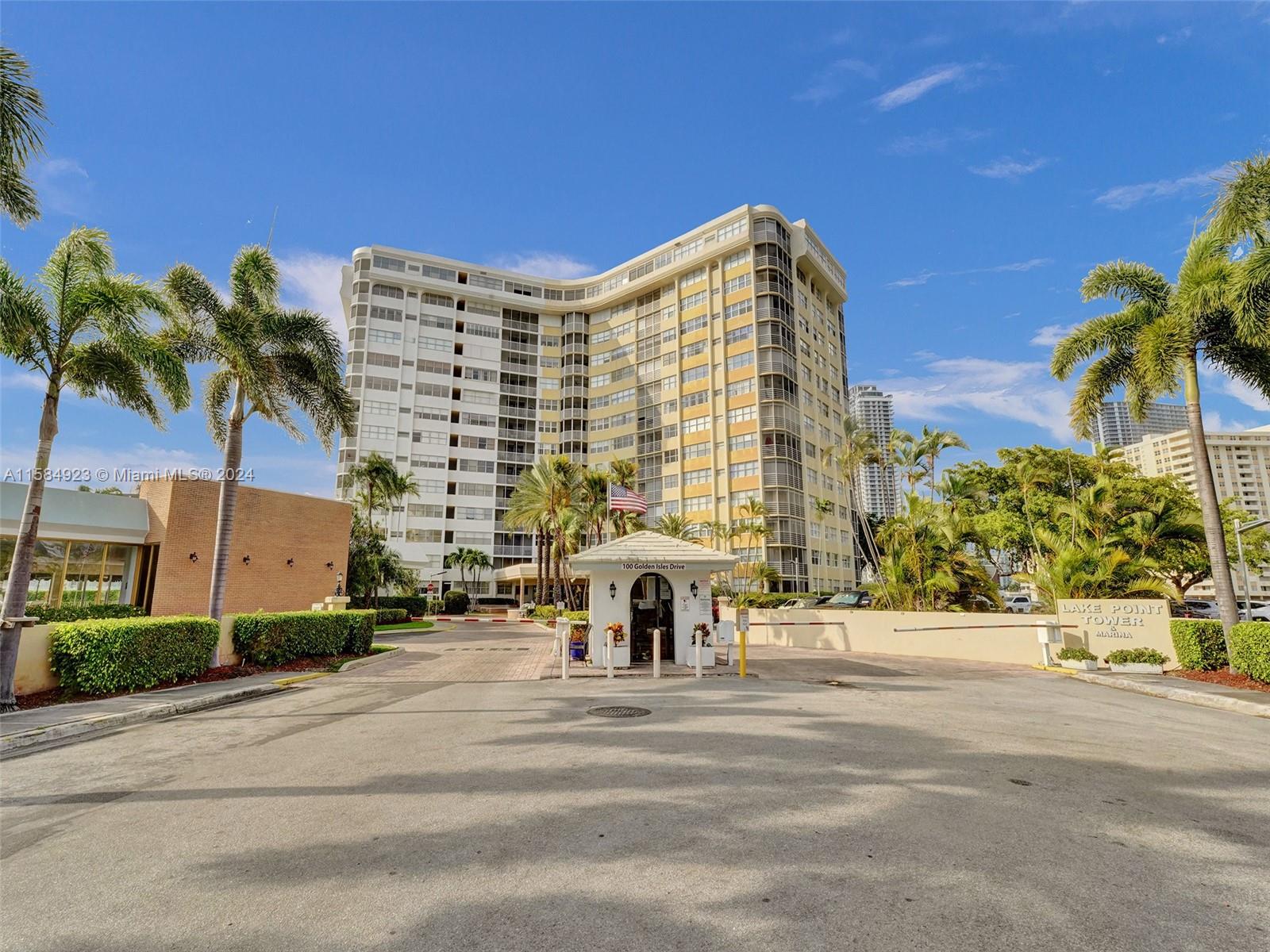 100 Golden Isles Dr, Hallandale Beach, Florida 33009, 1 Bedroom Bedrooms, ,1 BathroomBathrooms,Residential,Sold,Lake Point Tower Condo,Golden Isles Dr,A11584923