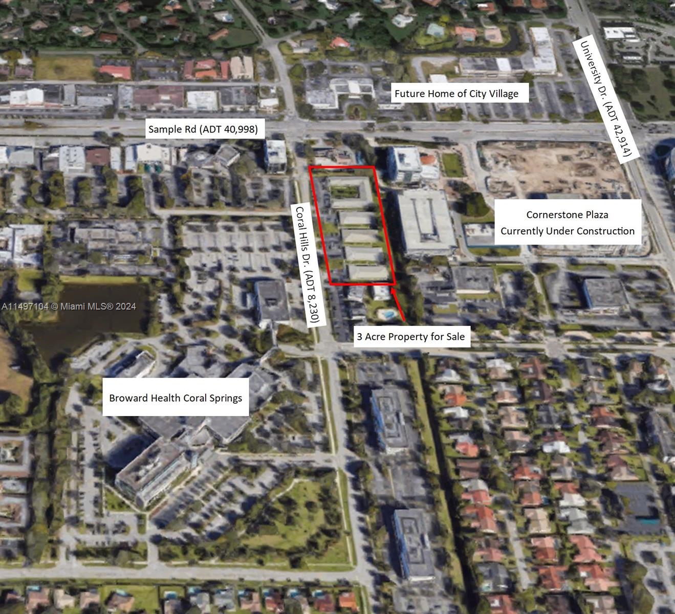 3331 Coral Hills Dr, Coral Springs, Florida 33065, ,Commercial Land,For Sale,FLA FRUIT LANDS CO SUB NO,Coral Hills Dr,A11497104