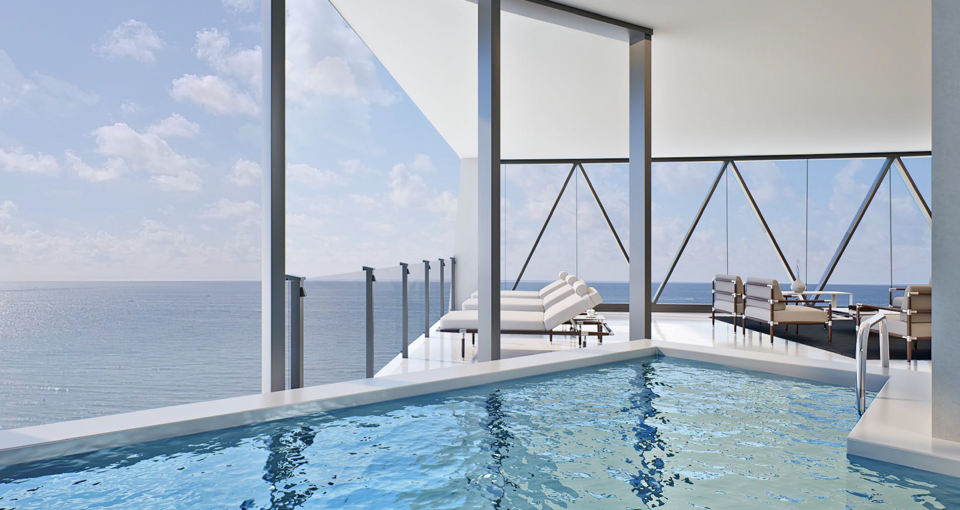 Private heated pool on the residence terrace