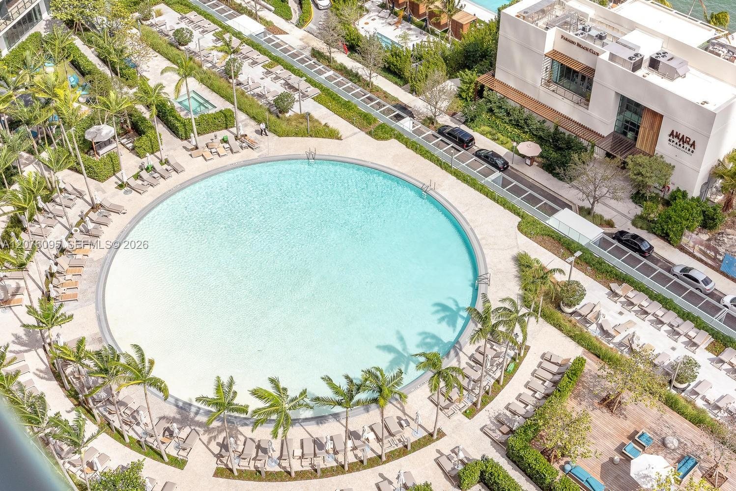 The lagoon-style resort pool