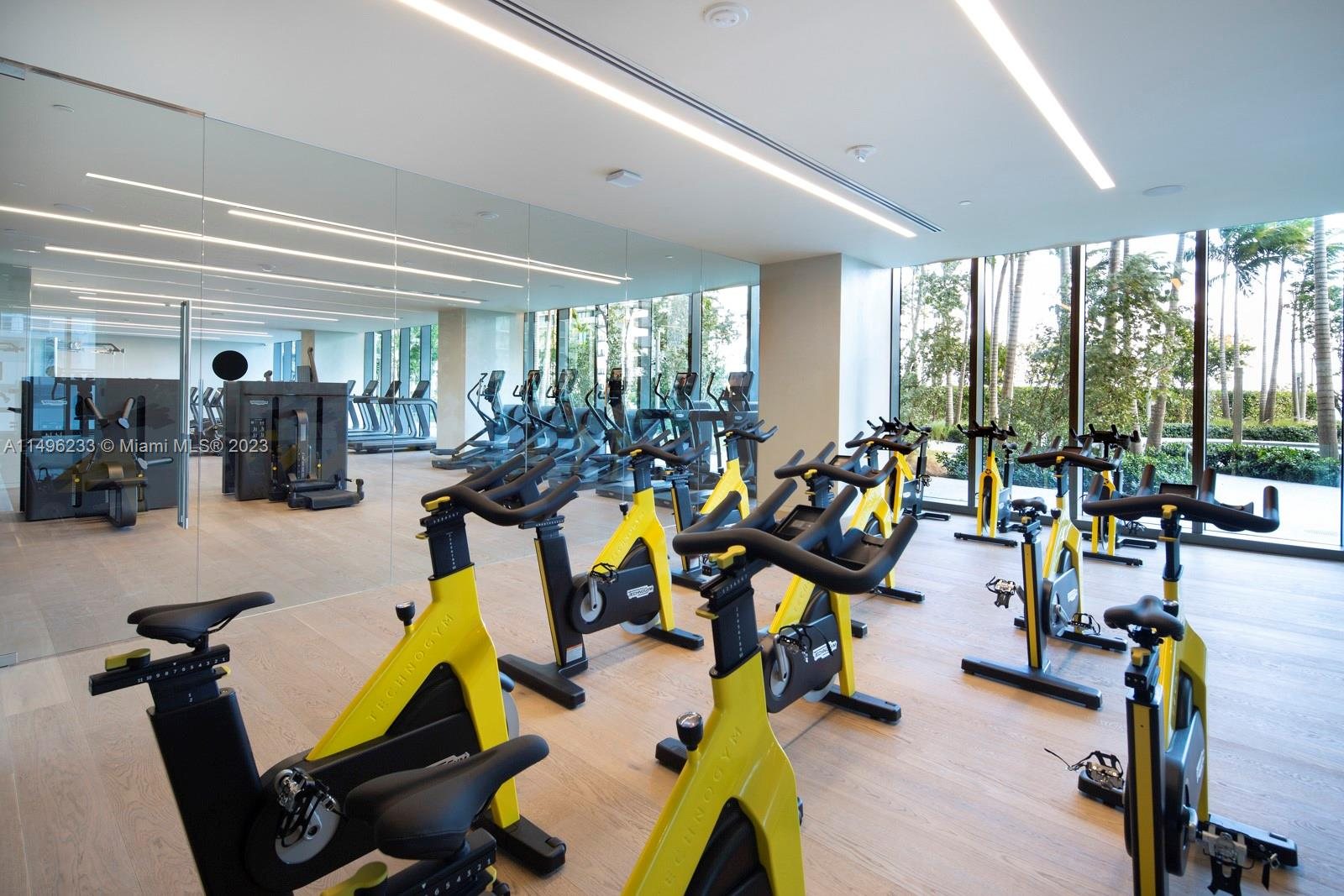 Fitness center with spin studio