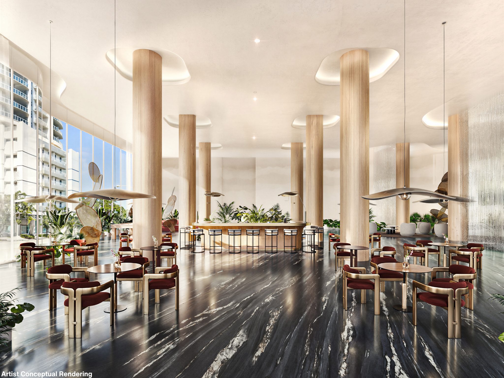 Lobby lounge and café