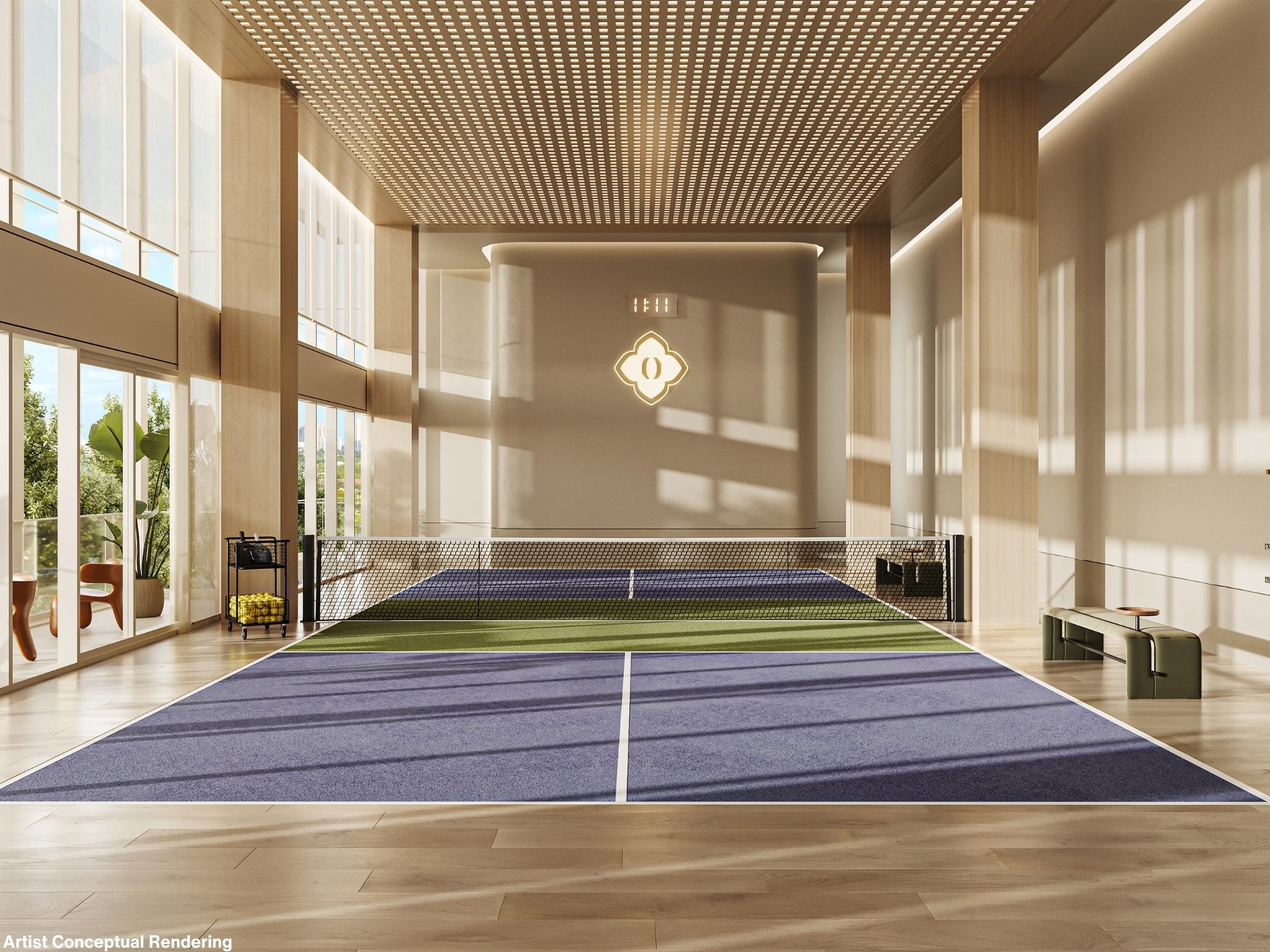 Indoor pickleball court