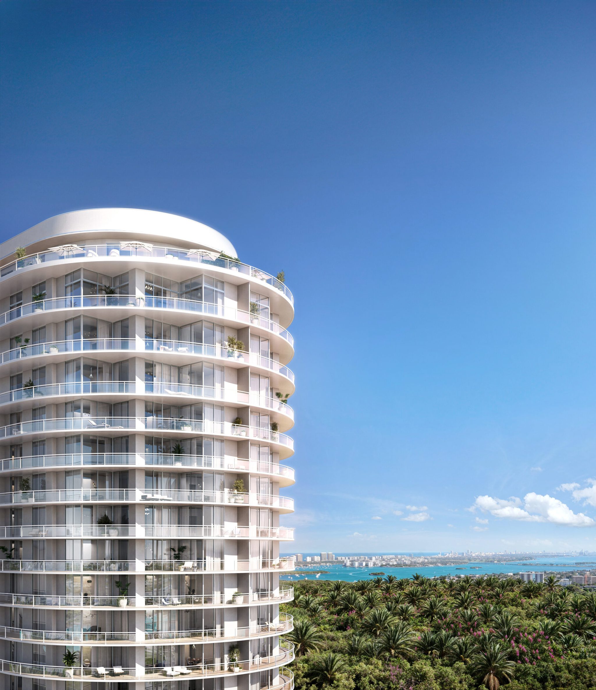 Arquitectonica facade with wraparound balconies