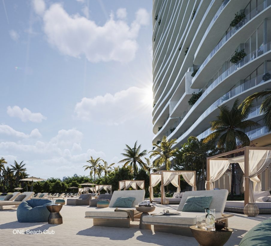 Beach club cabanas