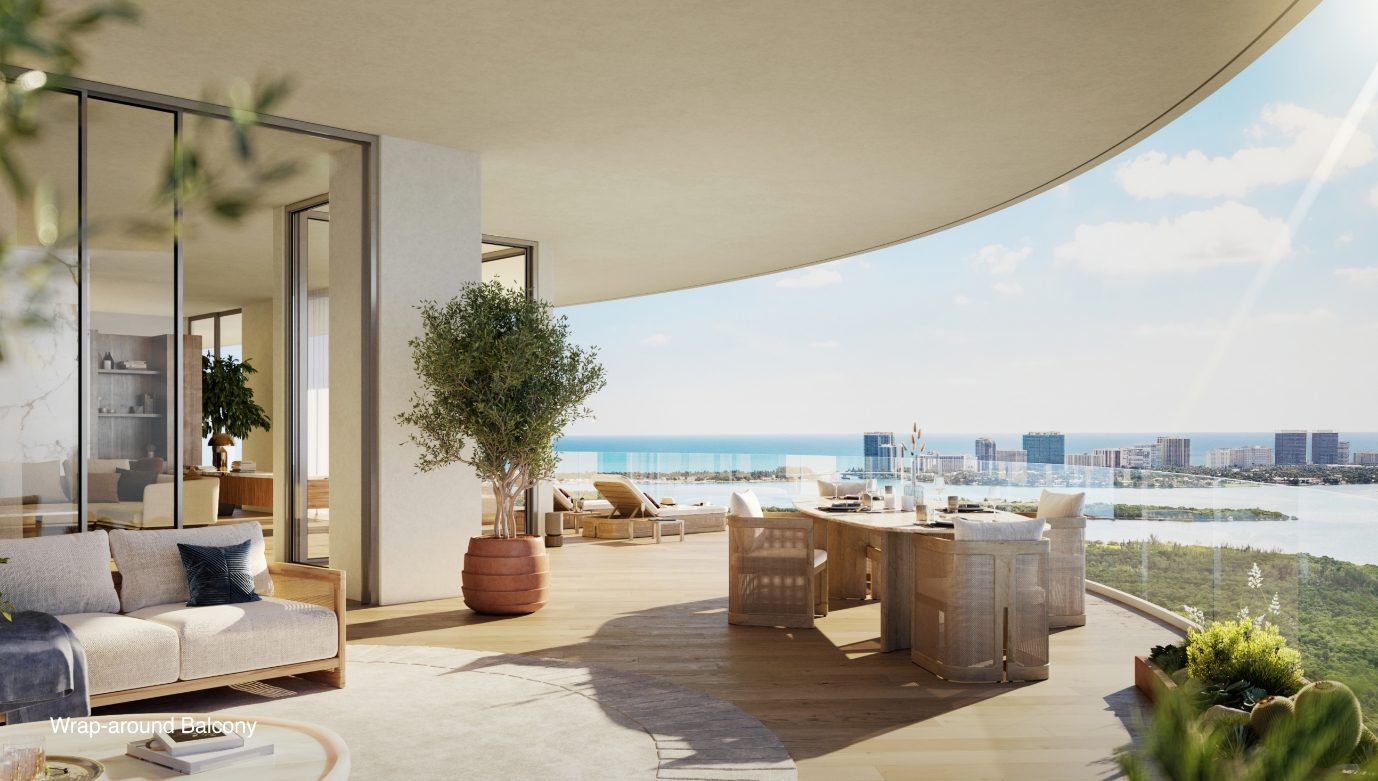 Wraparound terrace over the lagoon