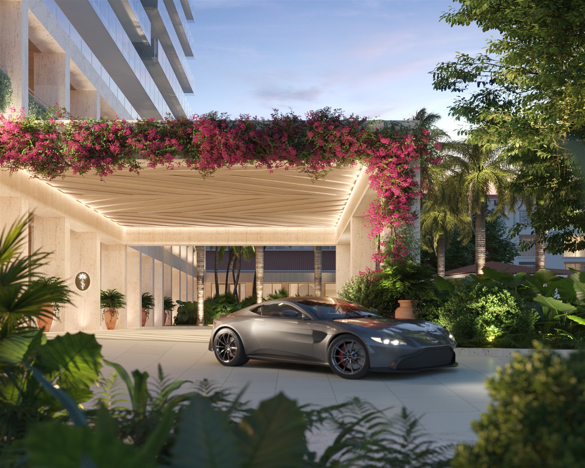 Residential porte-cochere