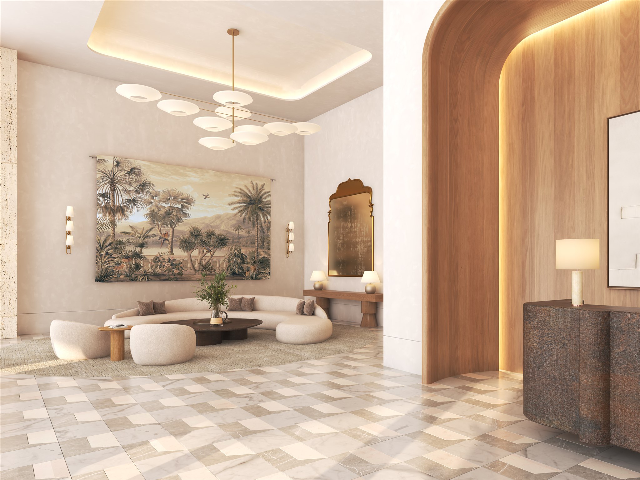 Residential lobby by AvroKO